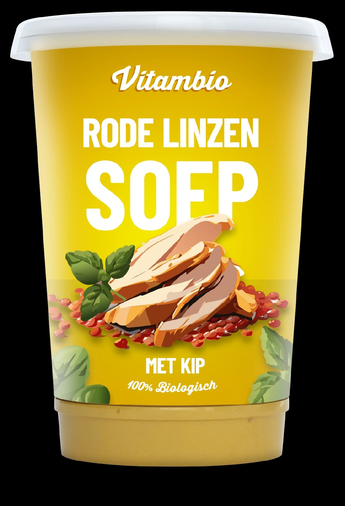 Rode linzensoep met kip